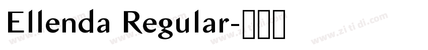 Ellenda Regular字体转换 Ellenda Regular字体转换